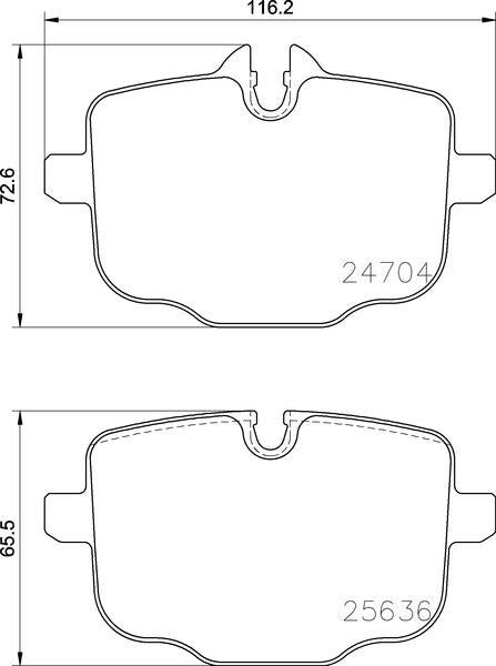 Mintex Brake Pad Set fits -BMW MDB3894 (also fits other vehicles)
