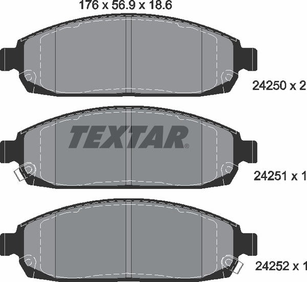 Textar Brake Pad Set - 2425001