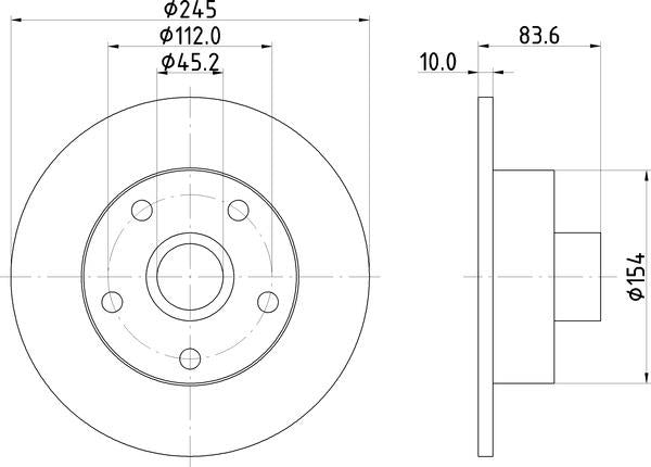 Mintex Brake Discs fits -Audi S295:5 MDC830 (also fits other vehicles)