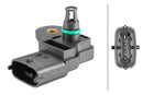 HELLA 6PP 358 152-341 Sensor, boost pressure - 3-pin connector - Bolted