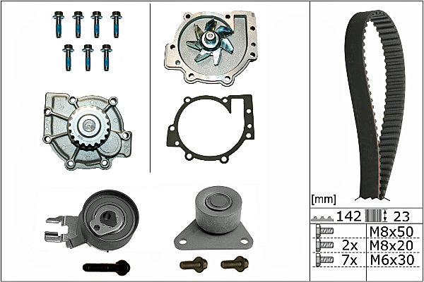INA Water Pump & Timing Belt Set - Part No - 530046730