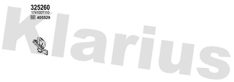 Klarius 325260 - Catalyst Type Approved  - Fits Toyota Auris 1.6i