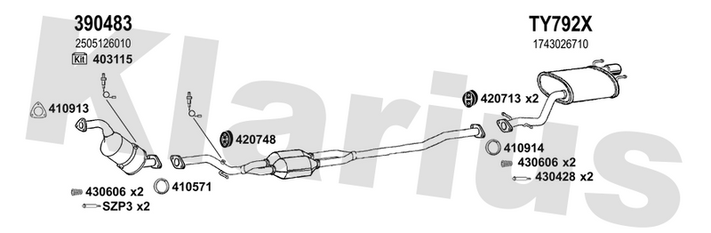 Klarius 390483 - Catalyst & Dpf Combined  - Fits Lexus IS220d II 2.0D