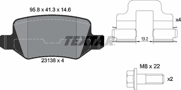 Mercedes-Benz, Brake Pad Set - Textar 2313803