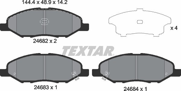Textar Brake Pad Set - 2468201