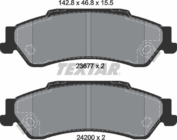 Textar Brake Pad Set - 2367701