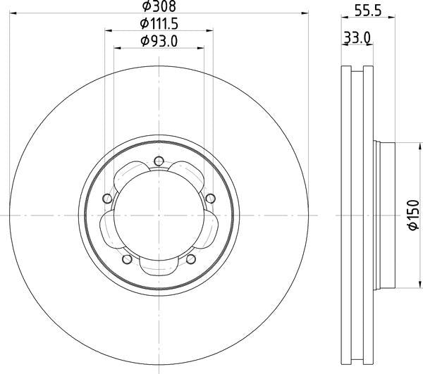 Mintex Brake Discs fits -Ford V316:4 MDC2719 (also fits other vehicles)