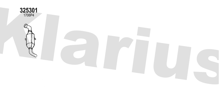 Klarius 325301 - Catalyst Type Approved  - Fits Citroen C3 Aircross II 1.2l CAT