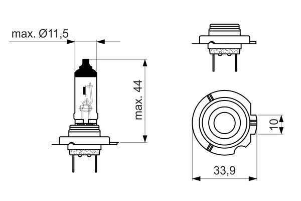 Bosch Bulb 12V 65W H18 Py26D-1 - 1987302091