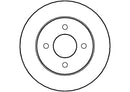 Disctech Brake Disc - Fits Ford, Nissan - ABD2705 - Rear Axle