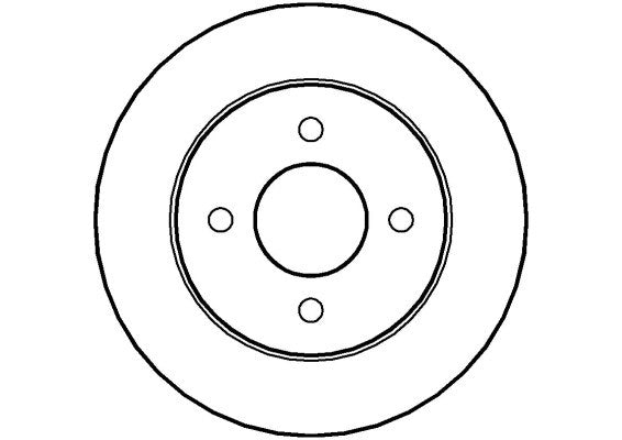 Disctech Brake Disc - Fits Ford, Nissan - ABD2705 - Rear Axle
