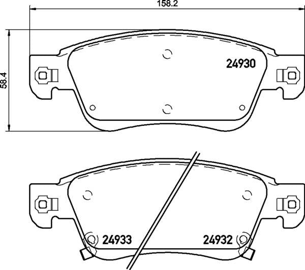 Mintex Brake Pad Set fits -Infiniti MDB3108 (also fits other vehicles)