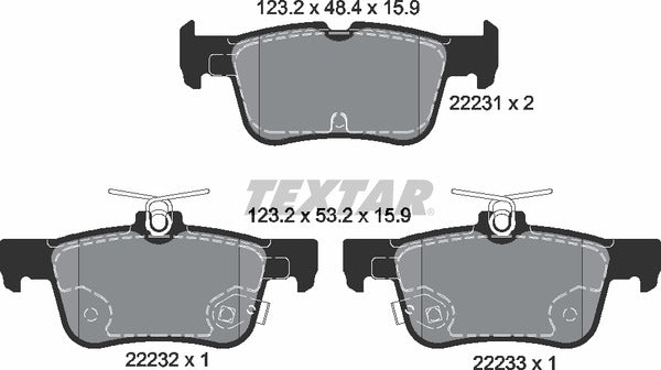 Textar Brake Pad Set - 2223101