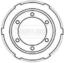 Borg & Beck Brake Drum (Single) -BBR7187