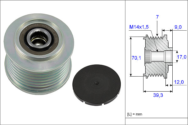 INA Alternator Freewheel Clutch - Part No - 535021410