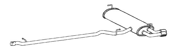 Klarius VW915P - Box With Tail Pipe  - Fits Volkswagen Tiguan 2.0TDi