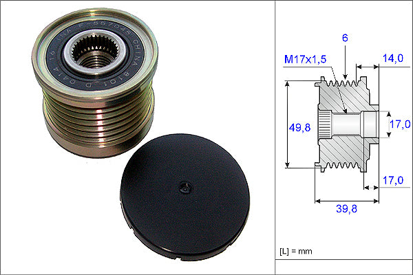 INA Alternator Freewheel Clutch - Part No - 535014610