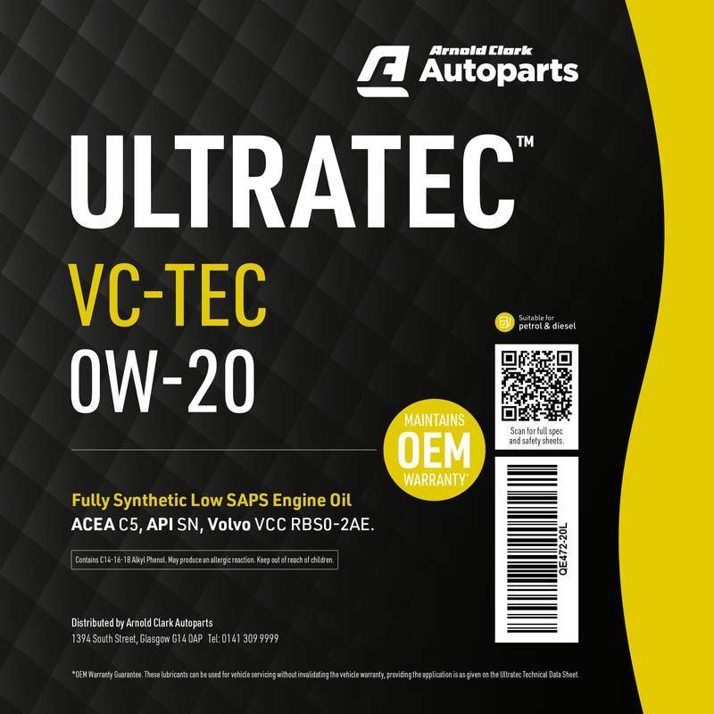 Ultratec VC-TEC 0W20 - 5 Litre Engine Oil