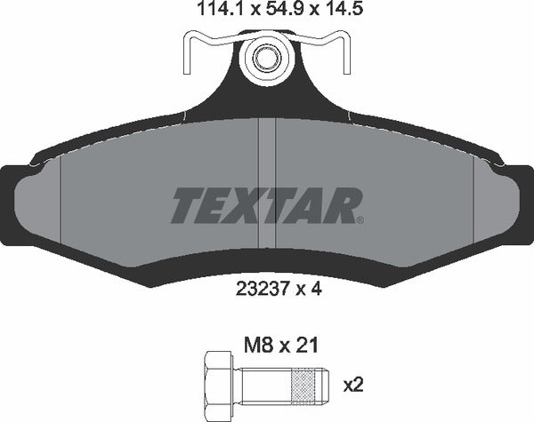 Textar Brake Pad Set - 2323701
