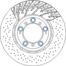 Disctech Brake Disc - Fits Mercedes-benz, Porsche - ABD4003 - Rear Axle Left