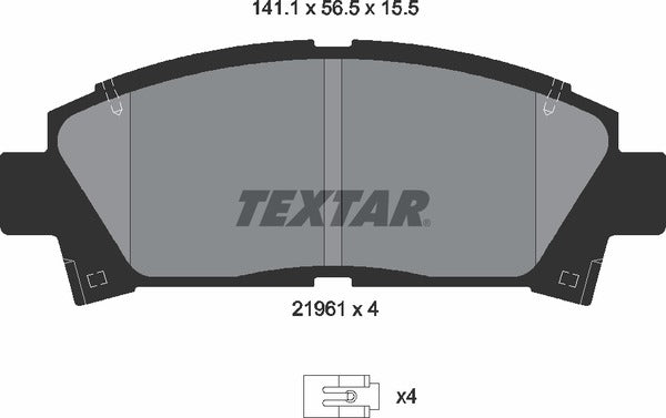 Textar Brake Pad Set - 2196102