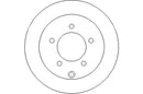 Disctech Brake Disc - Fits Citroën, Mitsubishi - ABD2228 - Rear Axle