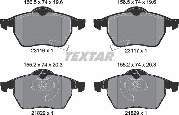Textar Brake Pad Set - 2311602