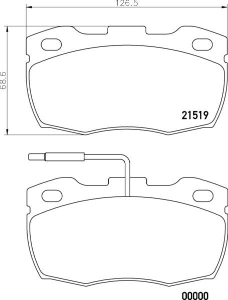 Mintex Brake Pad Set fits -Land Rover MDB1555 (also fits other vehicles)
