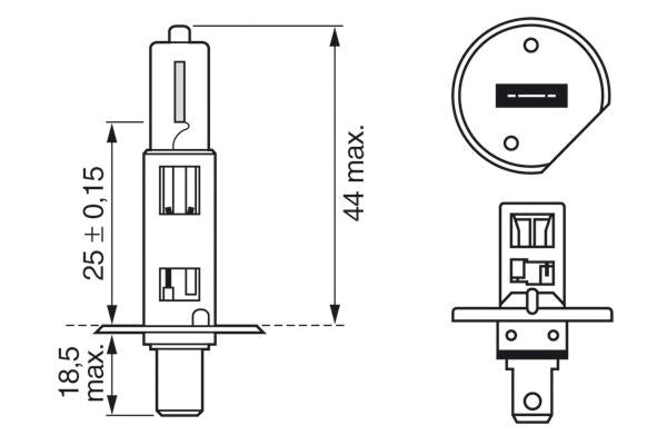 Bosch Xenon Blue H1 12V 55W P14.5S Part No - 1987302015