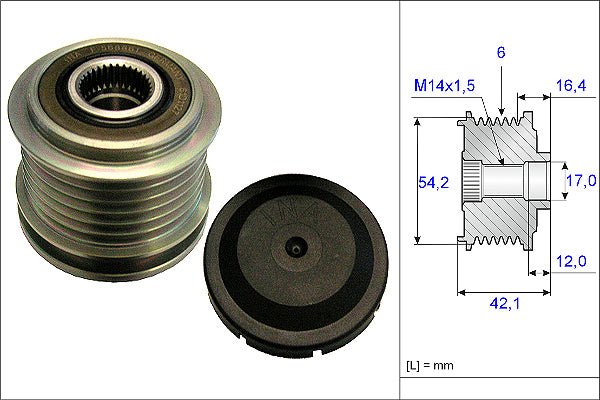 INA Alternator Freewheel Clutch - Part No - 535018110