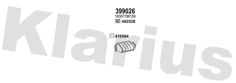 Klarius 399026 - Diesel Particulate Filter  - Fits BMW 520 D 2.0TD