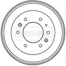 Borg & Beck Brake Drum (Single) -BBR7230