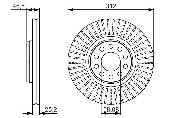 Bosch Brake Disc Part No - 0986479A30