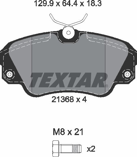 Textar Brake Pad Set - 2136801