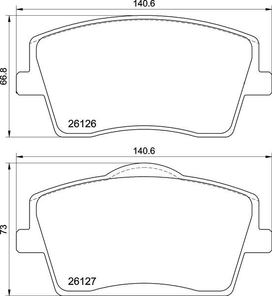 Mintex Brake Pad Set fits -Volvo MDB4147 (also fits other vehicles)