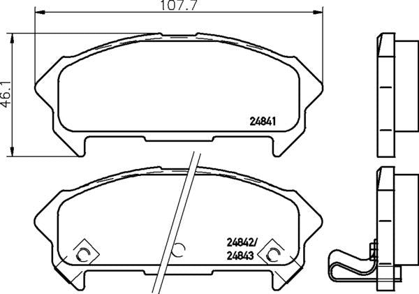 Mintex Brake Pad Set fits -Isuzu MDB2347 (also fits other vehicles)