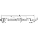 Borg & Beck Brake Hose Part No -BBH7222