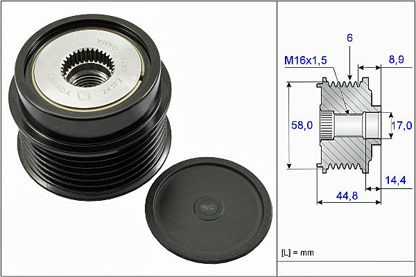 INA Alternator Freewheel Clutch - Part No - 535027110