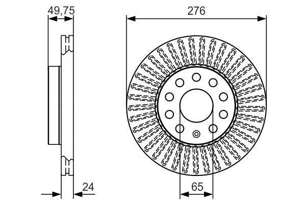 Bosch Brake Disc Pair Part No - 0986479C47