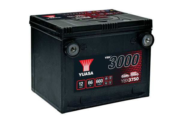 Yuasa YBX3750 - 3750 SMF Car Battery - 4 Year Warranty