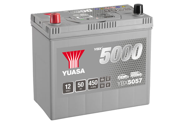 Yuasa YBX5057 - 5057 Silver High Performance SMF Car Battery - 5 Year Warranty