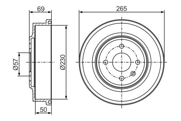 Bosch Brake Drum (Pair) - 0986477277