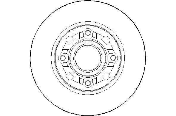 Disctech Brake Disc - Fits Citroën, Porsche - ABD2135 - Rear Axle