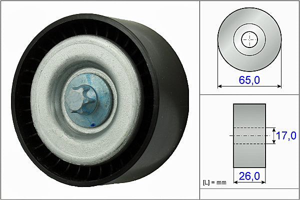 INA Deflection/Guide Pulley - V-Ribbed Belt - Part No - 532077710