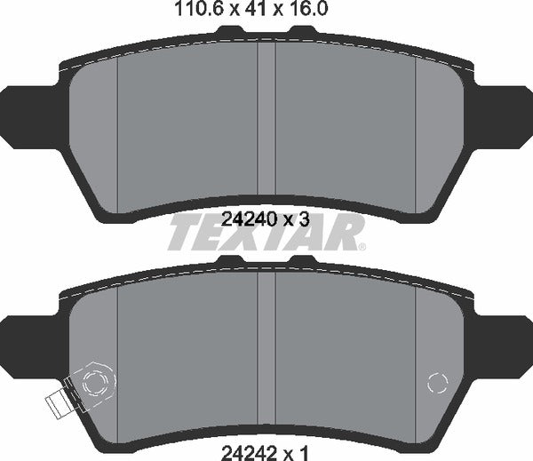 Textar Brake Pad Set - 2424001
