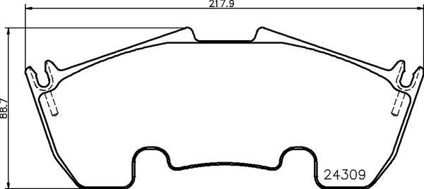 Textar Brake Pad Set - 2430901