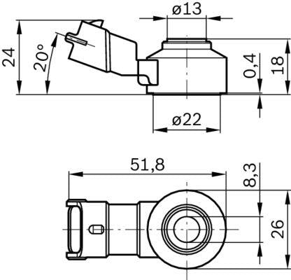 Bosch Knock Sensor Part No - 0261231173