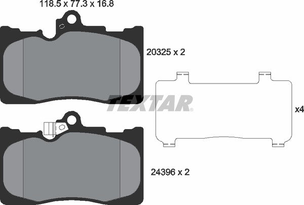 Textar Brake Pad Set - 2032501