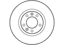 Disctech Brake Disc - Fits Citroën, Peugeot - ABD2072 - Front Axle