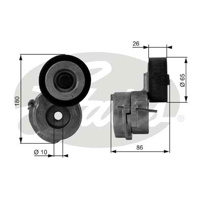 Gates DriveAlign Tensioner Pulley - T38440